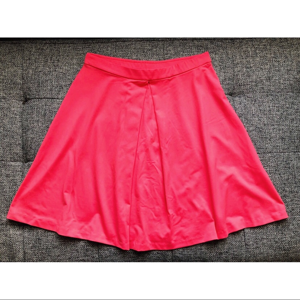 Adrienne Vittadini Hot Red A-line Skater Skirt